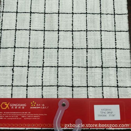 Boucle stil mode tartan design tyg